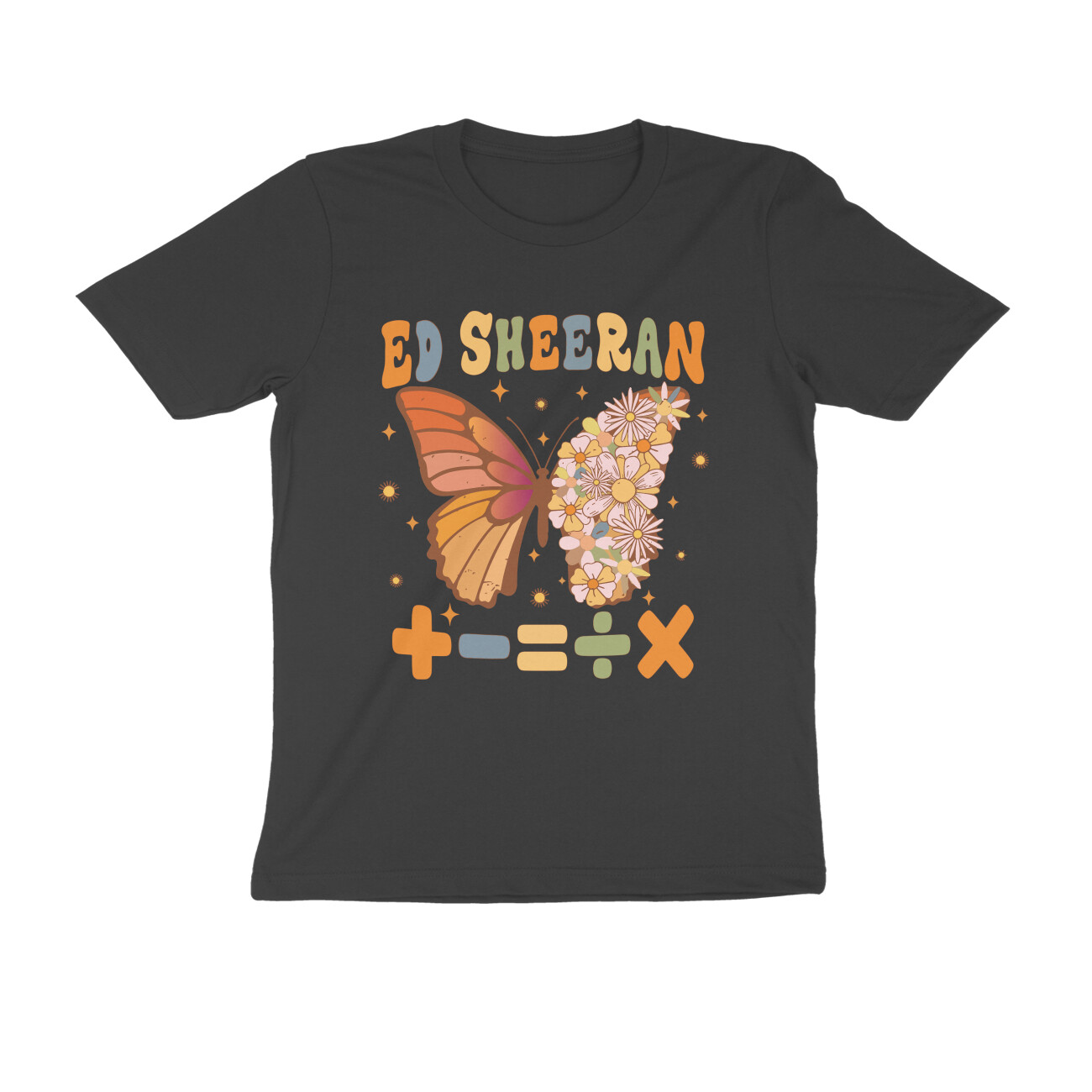 front-65c0e0f62425f-Black_S_Men_Round.jpg ed sheeran t shirt | butterfly