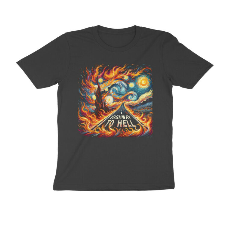 ac dc t shirt van gogh | highway to hell