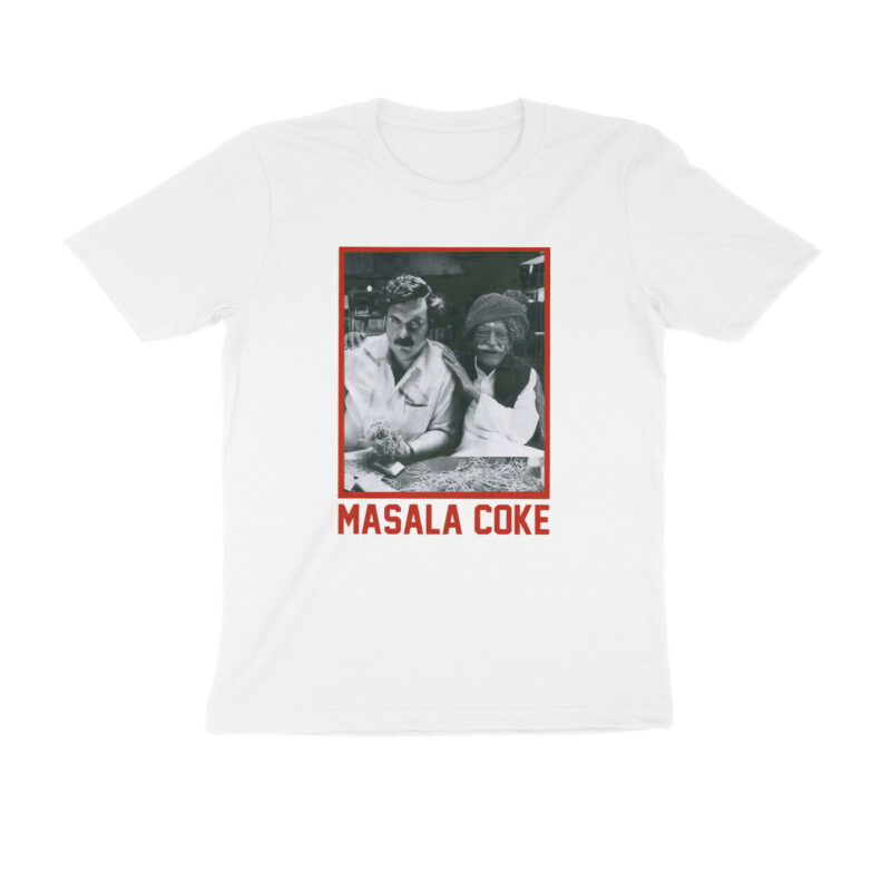 Size XL White Masala Coke T-shirt | Escobar and MDH
