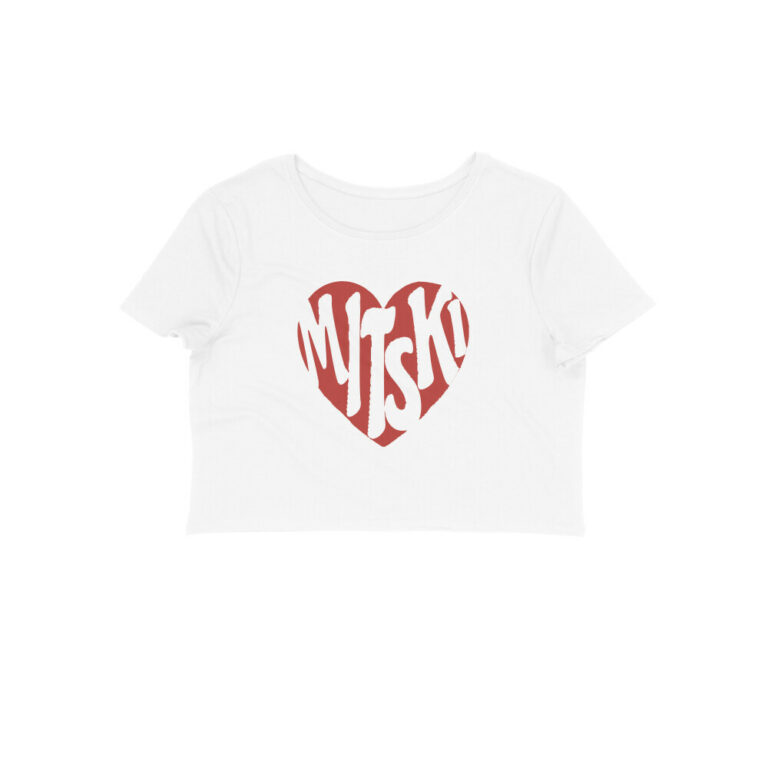 mitski crop top | heart design