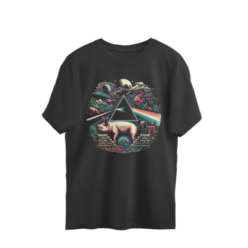 pink floyd oversized t shirt | wall x animals x dsotm