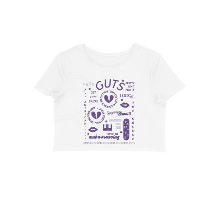 olivia rodrigo crop top | guts album collage