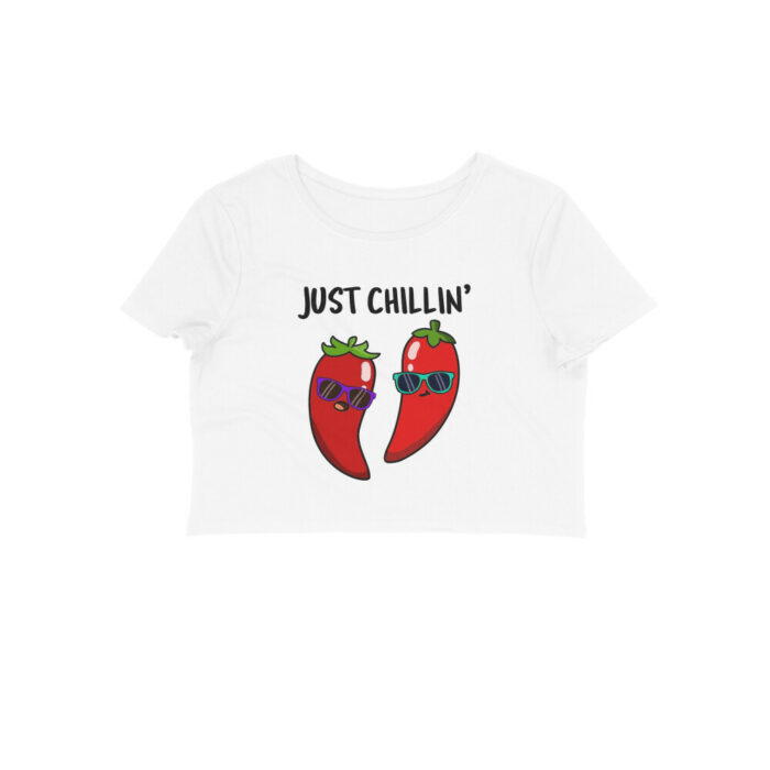 cool funny crop top | just chillin