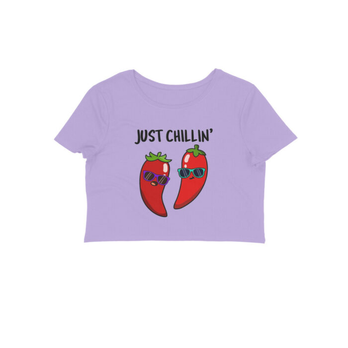 cool funny crop top | just chillin