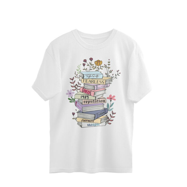 swiftie oversized t shirt | aesthetic books albums