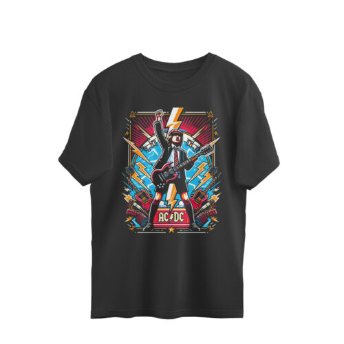 ac dc oversized t shirt | guitarist