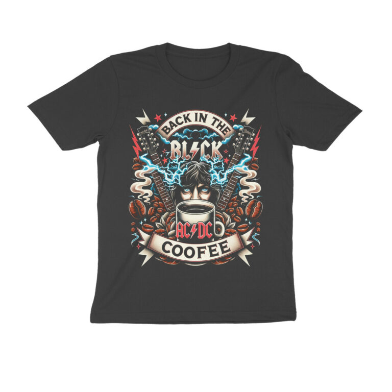 ac dc coffee t shirt | black coffee