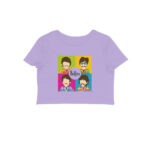 the beatles crop top | colorful caricature