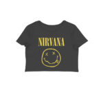nirvana crop top | smiley face