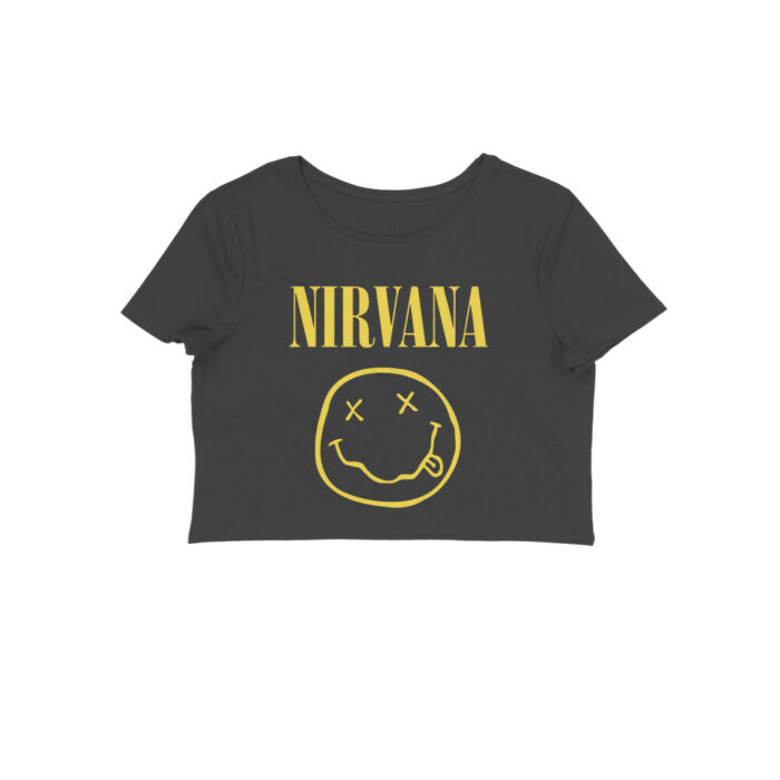 nirvana crop top | smiley face