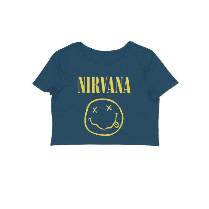 nirvana crop top | smiley face