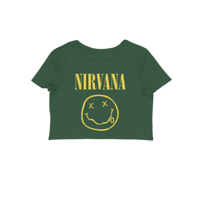 nirvana crop top | smiley face