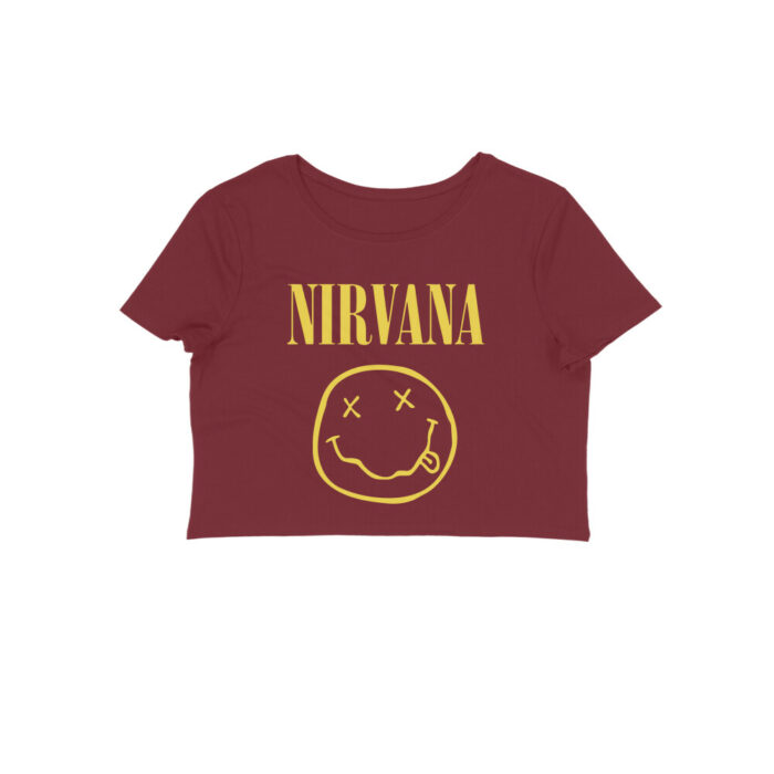 nirvana crop top | smiley face