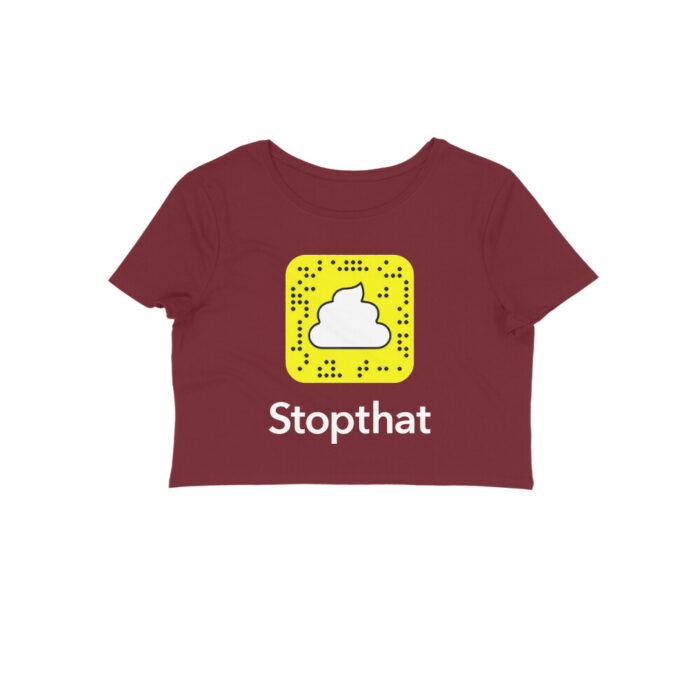 funny logo crop top | snapchat, stopthat
