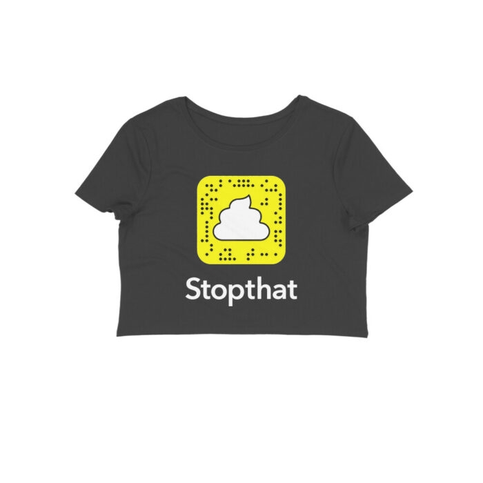 funny logo crop top | snapchat, stopthat