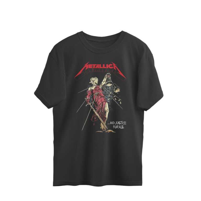 metallica oversized t shirt | and justice