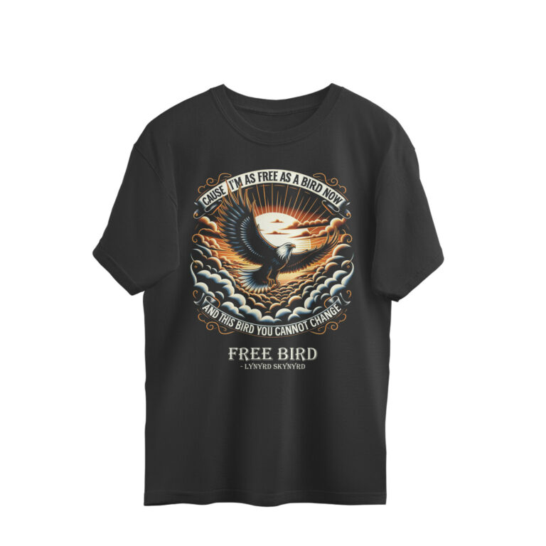 lynyrd skynyrd oversized t shirt | free bird