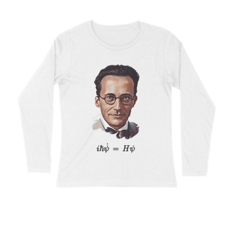 erwin schrödinger full sleeves t shirt | portrait