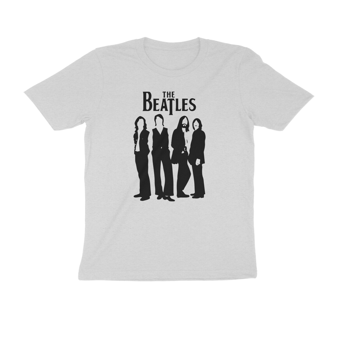 front-6614e86b83ad5-Melange_Grey_XL_Men_Round.jpg the beatles t shirt | band lucky size, melange grey xl