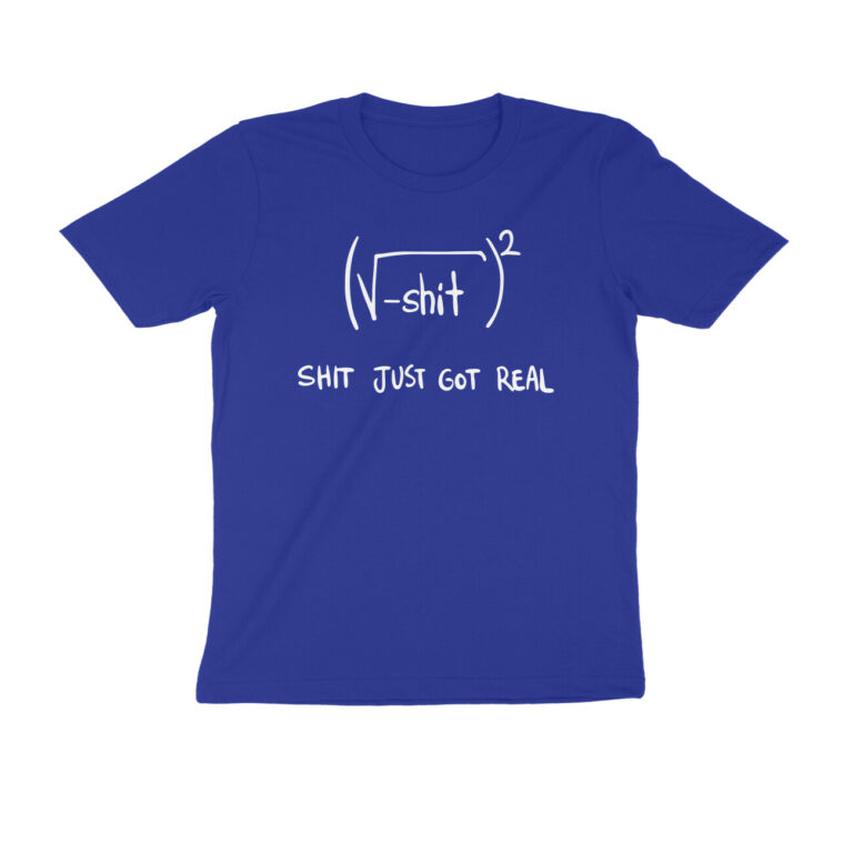 funny maths t shirt | wittee & quirky collection lucky size, navy blue m