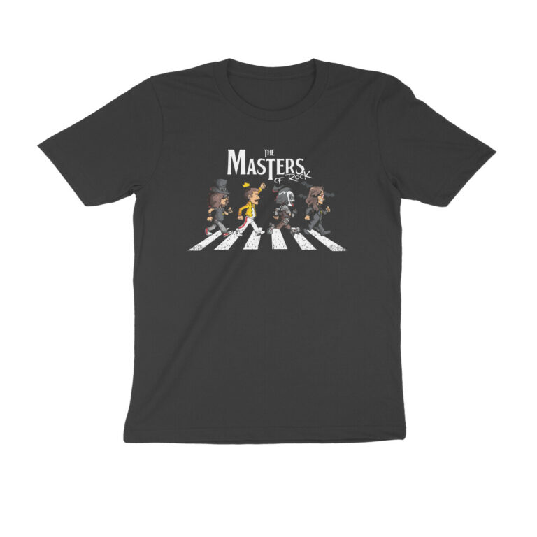 the masters of rock music t shirt lucky size, black l