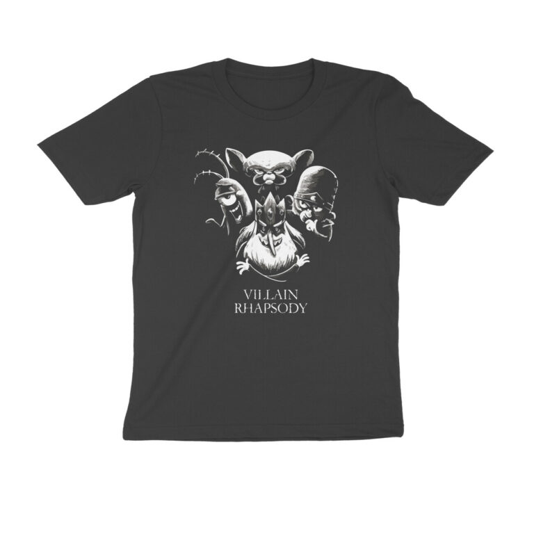villain rhapsody t shirt | rock music x movies lucky size, black s