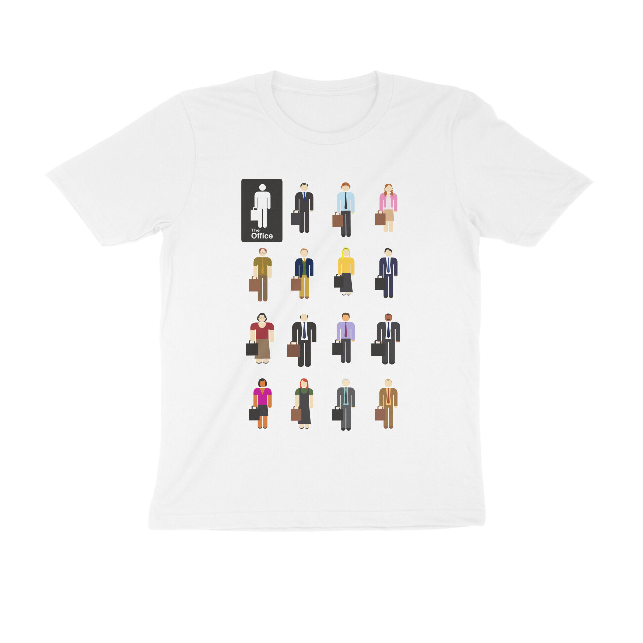 front-66205b8d97e36-White_L_Men_Round.jpg the office t shirt | characters