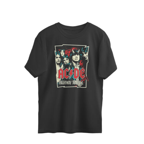 ac dc oversized t shirt | highway to hell
