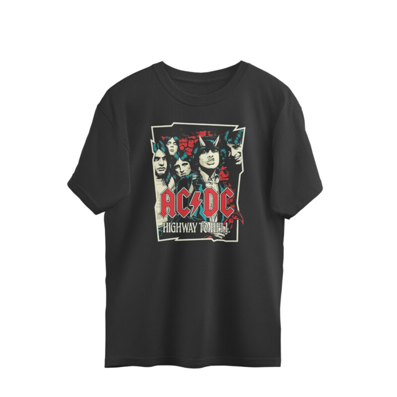 ac dc oversized t shirt | highway to hell
