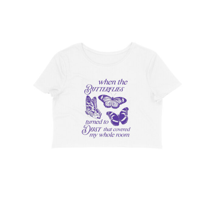 swiftie crop top| clean song butterflies