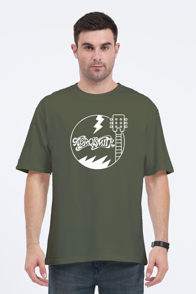 Olive Green aerosmith oversized t shirt | olive green