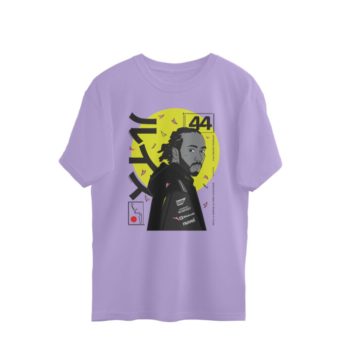 f1 oversized t shirt | lewis hamilton anime style