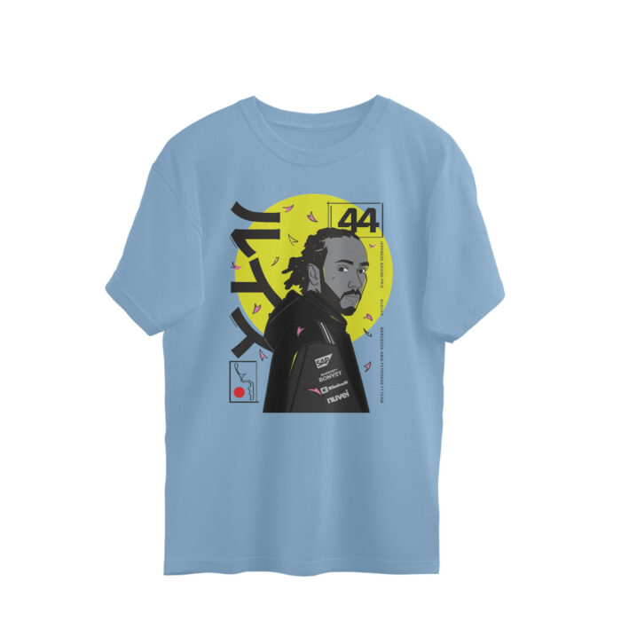f1 oversized t shirt | lewis hamilton anime style