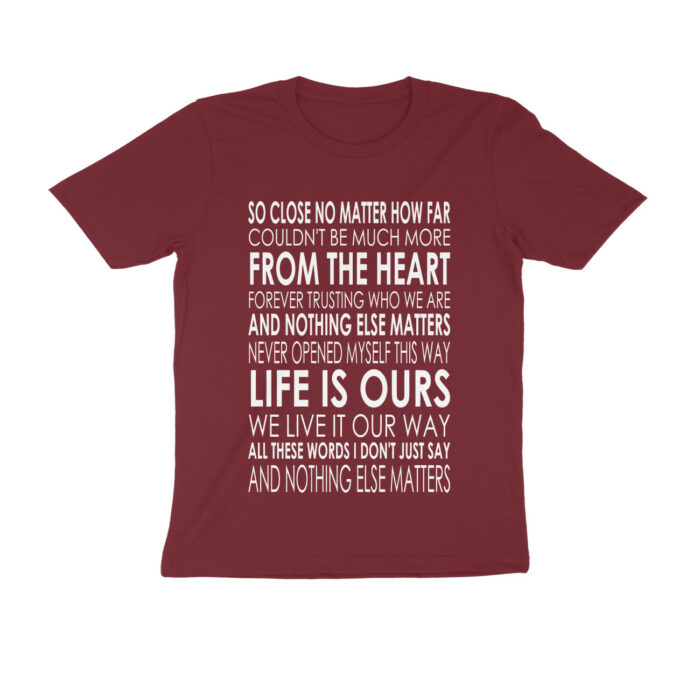 metallica t shirt | nothing else matters lyrics