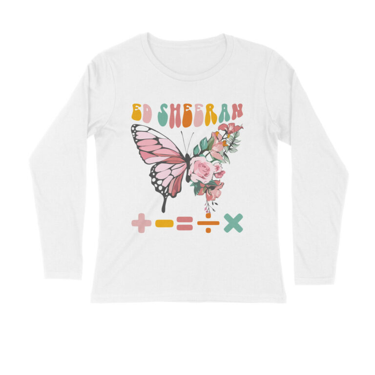 ed sheeran full sleeves t shirt | butterfly