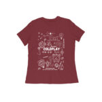 coldplay women's t shrit | song collage