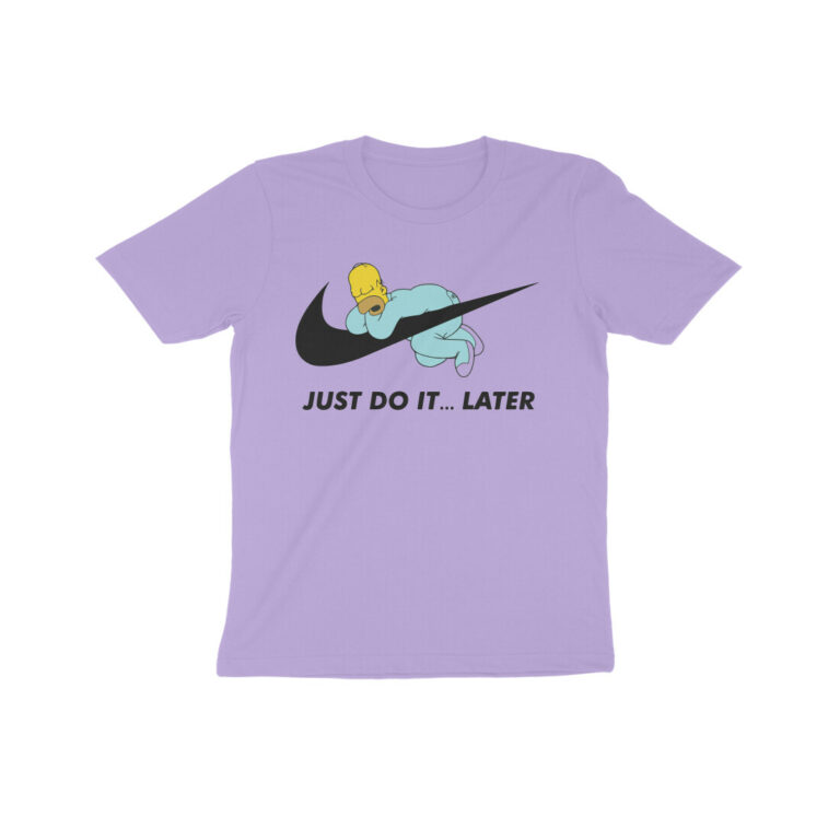 just do it later kids t shirt