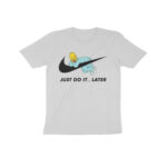 just do it later kids t shirt