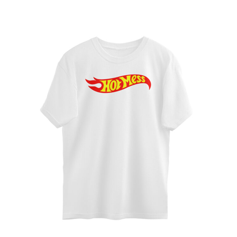 twisted branded oversized t shirt | hot mess