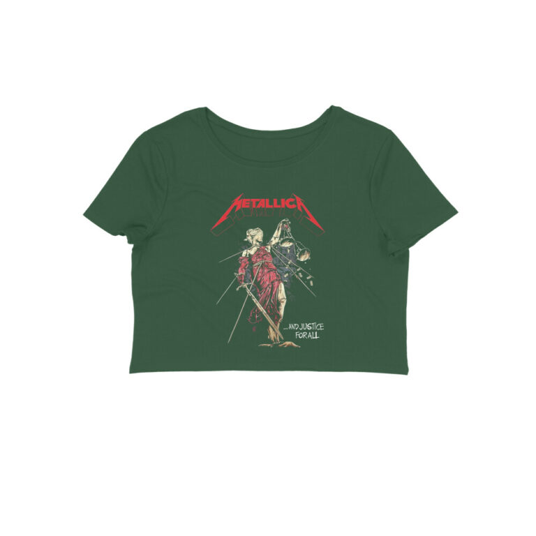metallica crop top | and justice