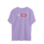 current battery level oversized t shirt