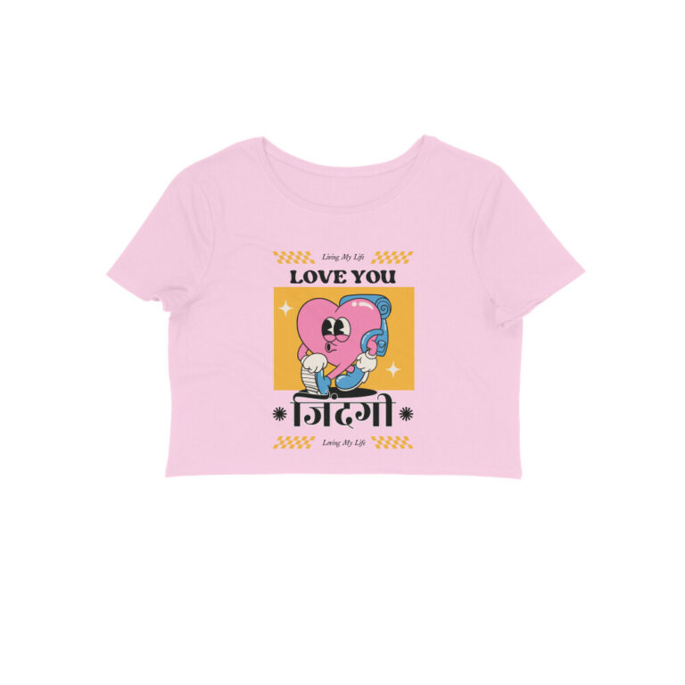 love you zindagi crop top
