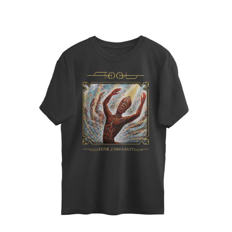 Size XS Black Prog Metal Band Oversized T-shirt