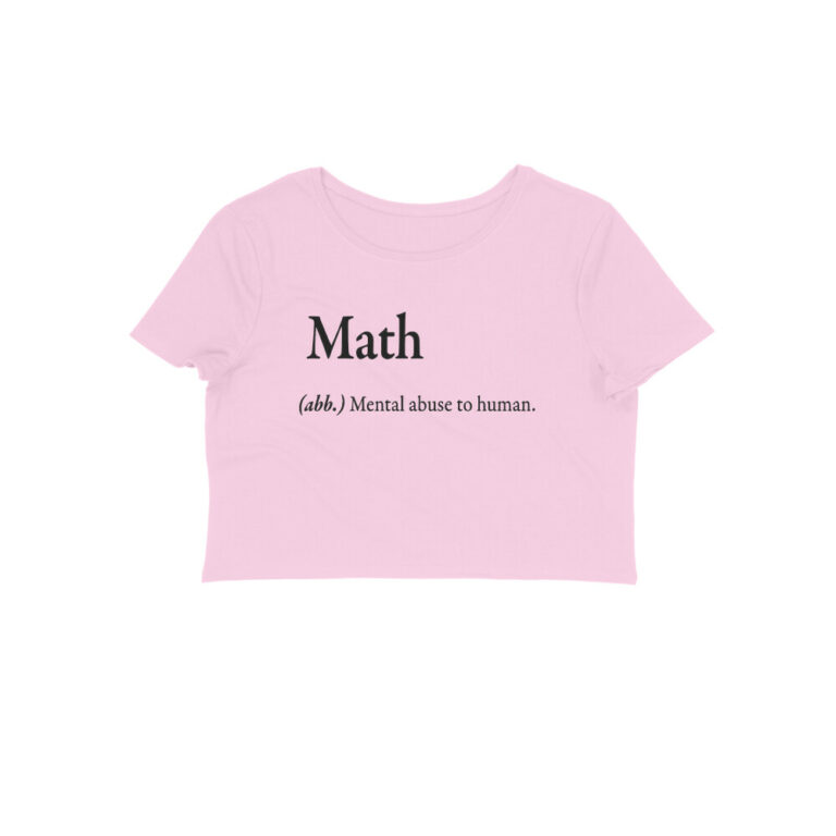 math definition crop top
