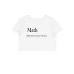 math definition crop top
