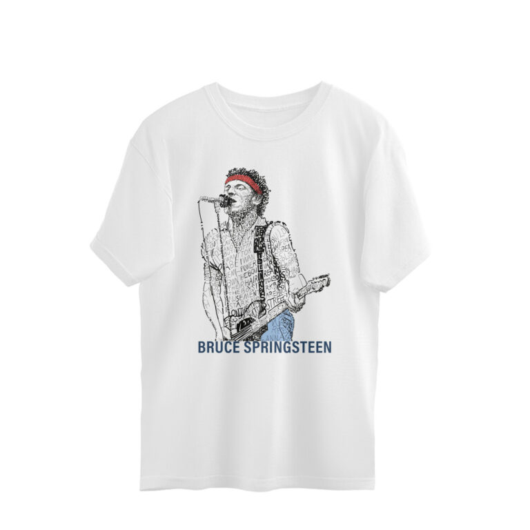 bruce springsteen oversized t shirt | word art