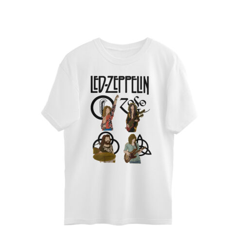led zeppelin oversized t shirt | symbol and band members