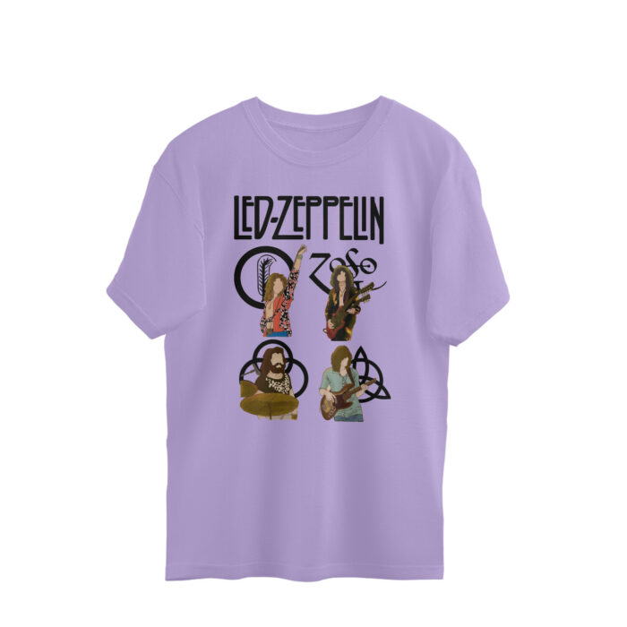 led zeppelin oversized t shirt | symbol and band members