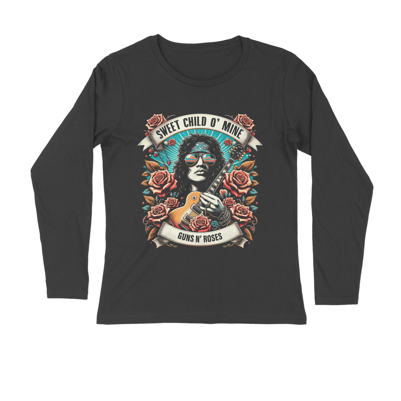 front-6679725608b5e-Black_S_Men_Round_Long_Sleeves.jpg guns n roses full sleeves t shirt | sweet child o mine