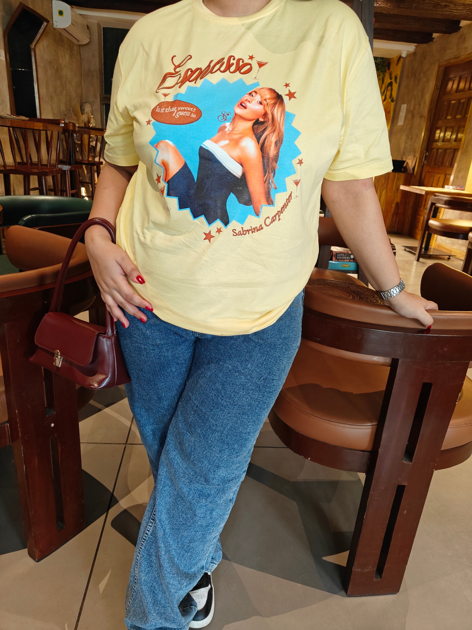 Click to view full screen sabrina carpenter t shirt | espresso